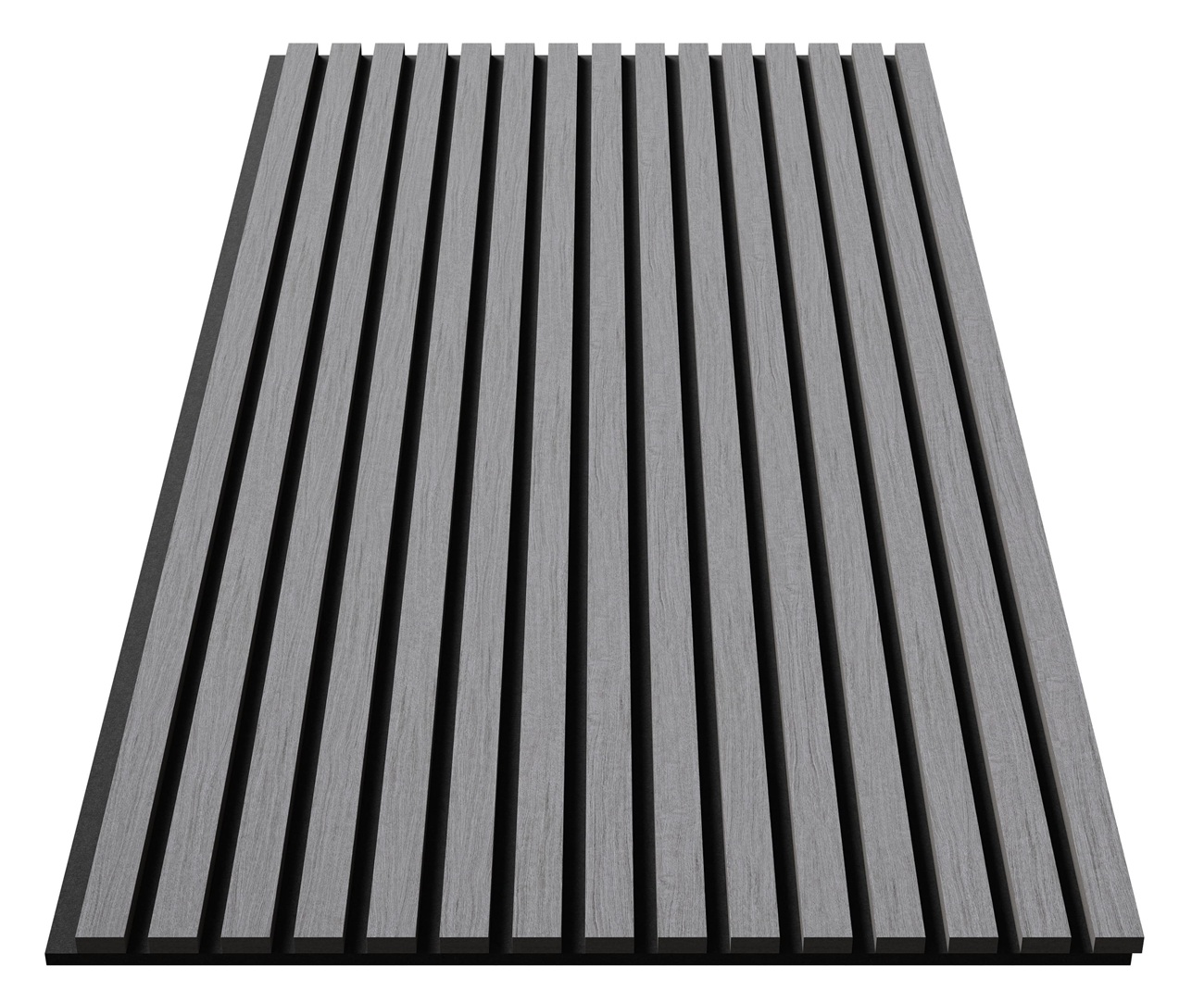 МДФ стеновая панель акустическая Cosca Decor Монако Дуб Ардженто Светло-серый черный войлок 1200×600×21